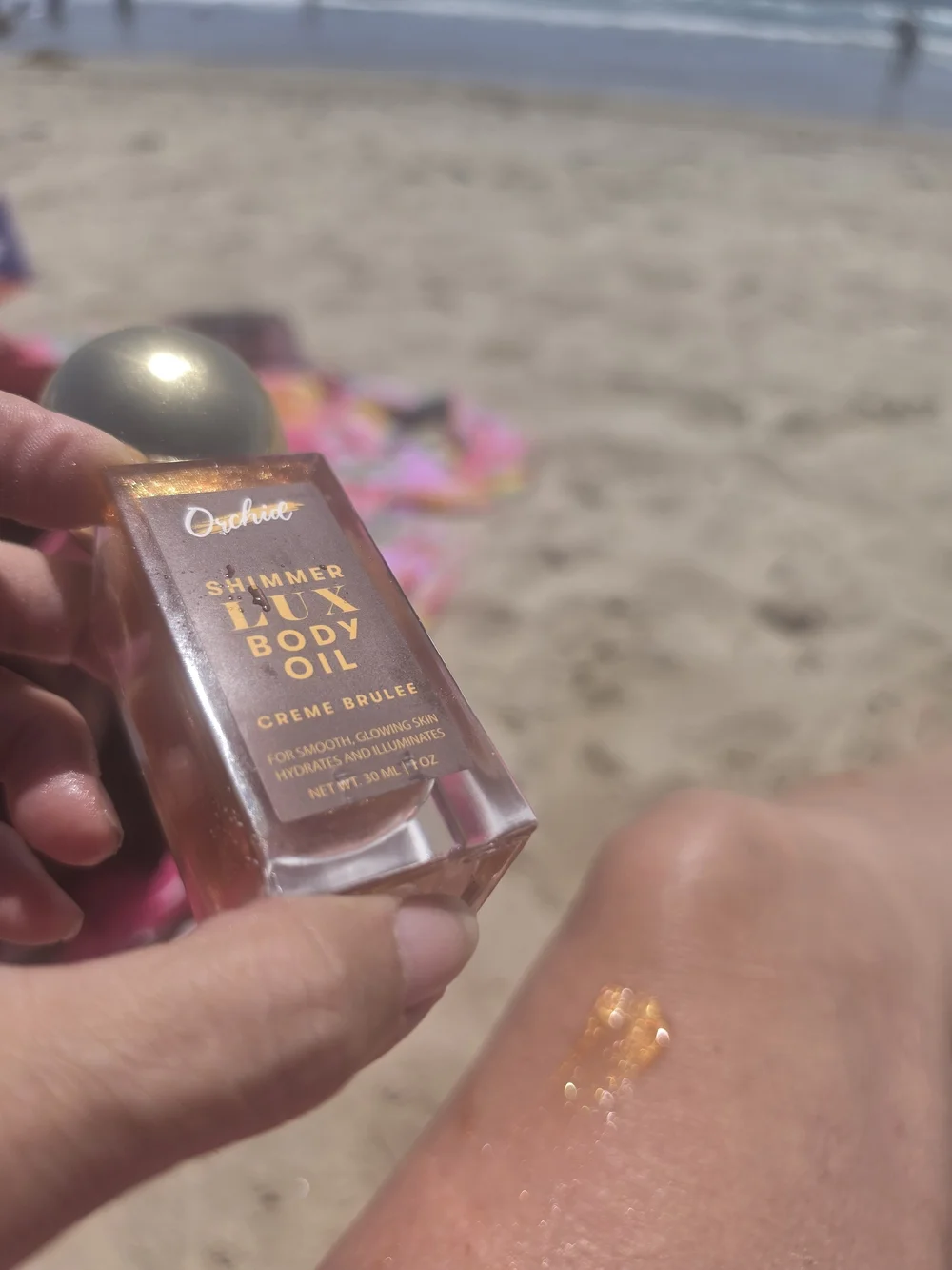 Shimmer Lux Body Oil — Creme Brulee (Gold)
